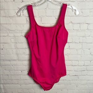 Lands' End Bright Pink One Piece Swimsuit